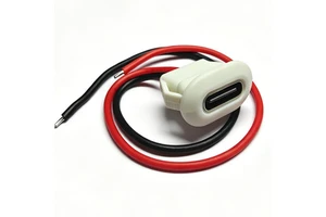 2 Pin USB-C Type Waterproof USB Connector Direct Compression Female Base Female Socket Charging Interface With Welding Wire