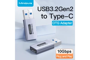 Mindpure USB-C to USB 3.0 OTG Adapter 10Gbps High-Speed for iPhone 16 15 Pro Max MacBook iPad