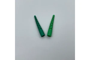 34mm Length SC APC Single Mode Simplex 0.9mm Fire-Retardant TPE Fiber Optic Connector Boot Tail Sleeve Kit RoHS Certified 5 Year