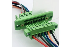3.81 5.08mm 15EDGWC Automotive Through Wall Welding Flange Fixed Panel Male and Female Plug-in Terminal Block PCB Connector Set