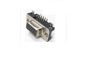 ARIBA DSHBF15AGFBNC-59 Premium D-Sub Connectors 15 Pin Female DIP Right Angle 3.08L Hi Gold Contacts Black Housing Ni Shell Tray