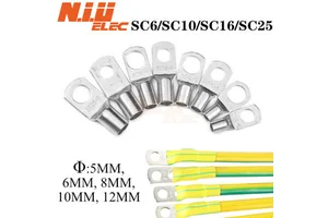 SC Type Electric Power Terminals Connector Tinned Copper Lug Crimp Cable Lugs