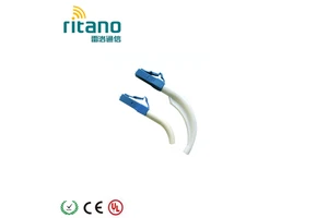 LC Optical Fiber Connector with 90 degree bent boot