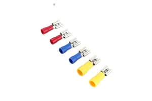 HRYA Copper Insulated Crimp and Spade Terminals 1.5-2.5mm Cable Size 27A Max Current Electro Tin Plated