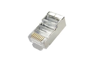 Ethernet Cat5e RG45 Adapter Modular Plug STP 8p8c RJ45 Connector PC Housing Phosphor Bronze Contacts Indoor/Outdoor Use