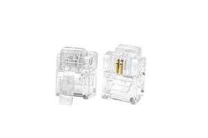 Transparent Cat3 6P2C UTP Connector RJ11 Phone Connector
