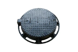 Customizable Ductile Iron EN124 D400 Cast Manhole Sewer Cover 40 Tons Load Capacity Powder Coated Industrial Use SYI Brand China