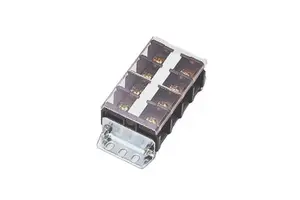 At80 Screw Type 19mm Pitch Brass Terminal Block 1-10 Poles Electrical Plastic Wire Connector