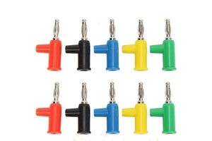 Banana Plugs Solderless 4mm Speaker Banana Plugs Solderless Type Stackable Banana Plug Connectors for Industrial Equipment