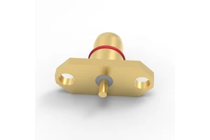 BMA BMA-JFD14 Reliable Brass Male Straight Body Gold Plated Flange Mount Slide-On RF Coaxial Connector Machine Box Connections