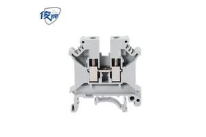 UK10N DIN Rail Terminal Block Brass Contacts 0.5-10mm2 (20-6 AWG) Screw Connection Automotive 76A Feed-through Wire Connector