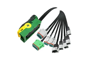 TE Amphenol Male/Female Power Adapter Connector IP67 Automotive High Mechanical Stability Custom PCB Copper Aluminum Alloy