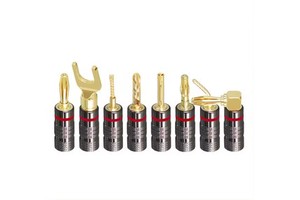 Pin Shape Banana Male Plug Banana Female Jack Connector Y Spade Audio & Video Cable Connectors Speaker Amplifier Cable Adapter