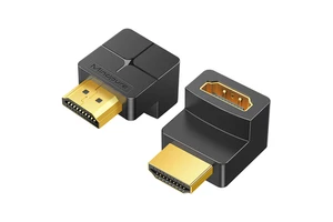Mindpure 4K HDMI Right Angle Adapter 90 and 270 Degree Elbow Male to Female Extender Connector Port Saver for Wall Mount TV PS5
