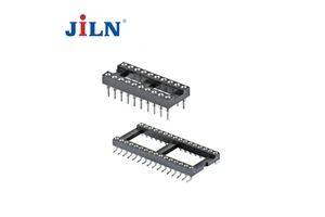 JiLN 2.54mm IC Socket Machined Pin Connector Smt Straight Round Pin Connector