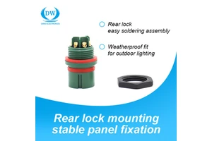 M25 3+6 Core Male Rear Lock Mounting Connector Solder Type IP67 Waterproof 600V/60V 20A/7A Hybrid Circular Panel Joint