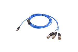 1/4-28 UNF to 3 BNC Coaxial Cable Connector Triaxial for Accelerometer Vibration