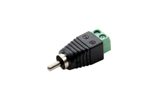 RCA Male to AV Solderless Screw Terminal Audio / Video Connector Adapter