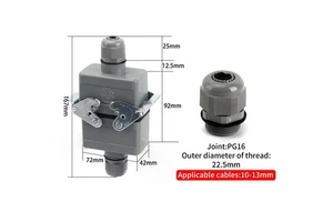 BYLJQ Customized Heavy Duty Waterproof Brass Contact PCB Compatible Power Microwave IP65 Coupler Connector 4P-48