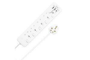 High Quality 3250W BS Worldwide Power Strip 13A Fuse Plug Smart IC Fast Charge Switches 2 AC Outlets 2 USB Ports Socket