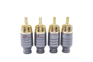 RCA Male Connector Gold Plated Double Self-Locking Lotus Wire HIFI Audio Video Adapter 5mm Hifi RCA Cable Plug