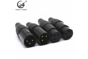 Adapter XLR Plug Jack YIVO YXL17# HIFI Audio & Video DIY Male Female Alloy Plating Gold 3-Pin XLR Speaker Connector