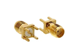 High performance brass RF Coaxial SMA female antenna connector for PCB mount