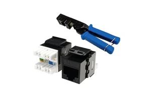 GETEKnet Modular Outlet 8P8C Cat 3 5 6 6a Ethernet Connector Cat3 Cat5e Cat6 Cat6a Module Jack RJ45 Keystone Jack Telecom Parts