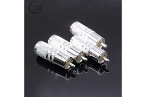 AV Hi-end YIVO RP005# RCA Plug Audio DIY OEM ODM 10MM Max Customized Hifi High Quality Brass Plated Silver 250V 1.5A Connector