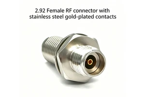 2.92-KYKG1 50 Ohm RF Coaxial Connector 2.92mm Female-Female Stainless Steel Partition Installation RF Adapter 10MHz-40GHz