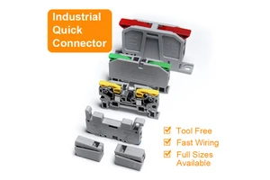 New Type Of Terminal Connector DIN Rail Plug-in Push-In 1-Pole 32A Wire Connectors No Pressure Fast Terminal Blocks