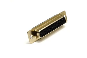 ARIBA DSSLH-F44XXXBXX-59 D-Sub 44-Pin Female Wire End Solder Screw Connector Black/Blue Housing Gold Contact Ni Shell Tray