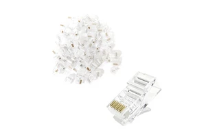 Lan Network 8 Pins Rj 45 Connector Conector Plug Machine 8p8c Pass Through Cat5e Cat 5 Utp Rj45 Connector