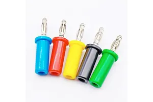 4mm Audio Speaker Wire Banana Plug Copper Tip, Color Welded Lantern Test Head Connector