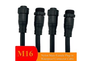 M16 Power RF Connector Tool Free Direct Connect Male To Female Plug And Play Copper Gold Plating For Home Smart Device Wiring