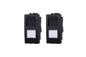 Gloca RJ45 Cat5 Network Connectors 2 Port Plastic Ethernet Connectors for Living Series