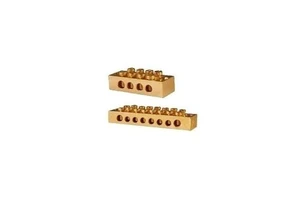 Brass Neutral Link & Earth Bus 5 Way Ground Bar & Terminal Connector with Screw Connection 50A for Control Panel Assembly