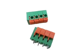 Deca Printed Circuit Brass Terminal Block MX122 Plastic Spring 5.08mm 2.54mm Pitch 300V Rated Voltage 15A Rated Plug-in Screw