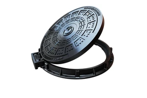 700mm C250 Composite Manhole Cover and Frame Hinged