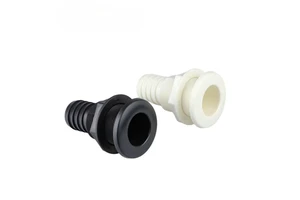 Modern Design Marine Fittings Plastic Black White Thru Hull Boat Drain Outlet For Boat