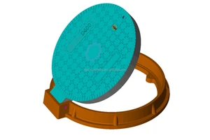 Composite SMC Hinged 600mm D400 Sewer Municipal Manhole Covers
