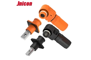 High Current 120A Energy Storage Battery Connector DC Power Adaptor 1P Copper Contact Nylon Housing 6mm 1P Battery Pack Thread