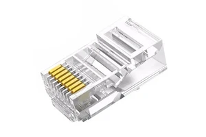 Rj45 Cat6 UTP Connector Network Ethernet Cable Computer Head crystal head through hole unshielded modular plug 1000/packet