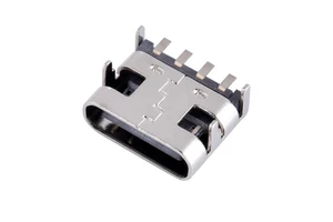 USB Type-C 4Pin Female Connector Horizontal Type Mount Copper Material 3A Rated Current 20V Max Voltage