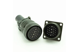 RSHK MS3106A-28-12S 12-Pin Female Circular Copper Contact IP67 Waterproof 15A 1200V Aluminum Alloy Aerospace Mil Spec Connector