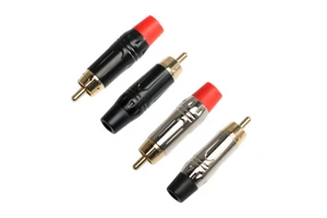 High Quality Gold Plate Balanced RCA Plug Male Connector Microphone Connector For Audio Speaker