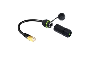 YXY IP68 CAT6 CAT6A Rj45 STP Network Cable 24/26 AWG Connector Panel Mount Cable Connector