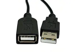 24+28AWG USB 2.0 Extension Cable, USB Male To Male Bare Copper Conductor 4-Core Shielded Data Extension Cord
