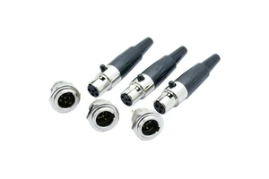 3 4 5 6 7 Pin Mini XLR Connector Small Xlr Panel Socket Cable Connector Male Socket+female Plug