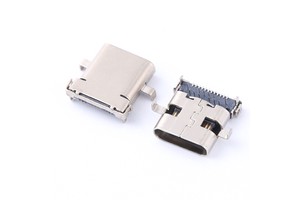 USB-31C-F-01A Right Angle 24 Way Mid Mount USB Type C Connector SUS Material 3A Rated Current 24V